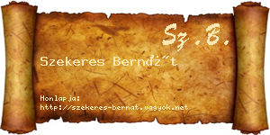 Szekeres Bernát névjegykártya