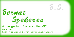 bernat szekeres business card